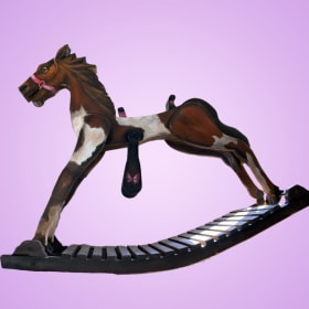 Handcrafted Wooden Derby Rocking Horse item
