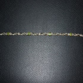 Bracelet - 4 Stone - Green - With small cz diamond chips item