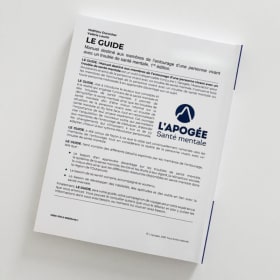 Le guide: Manuel destiné aux membres de l'entourage, Françai item