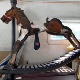 Handcrafted Wooden Derby Rocking Horse item