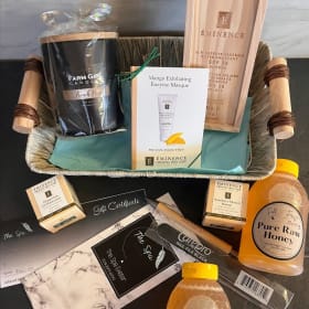 HB13 - Spa Essentials Basket, Certificate & Local Honey item