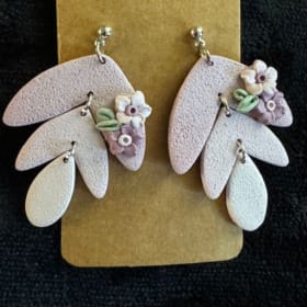 Floral Polymer Clay Earrings item