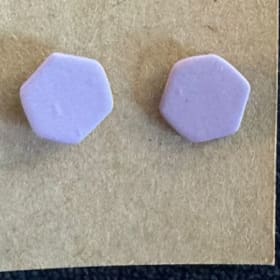 Hexagon Polymer Clay Earrings (Mini) item