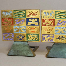 Vintage 12 Tribes of Israel Judaica Book Ends item
