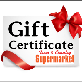 Town & Country Sup. GiftCard by T& C - Value: $100 item