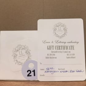 Lot 21 - $50 Gift Certificate - Monogram Wreath Door Sash item