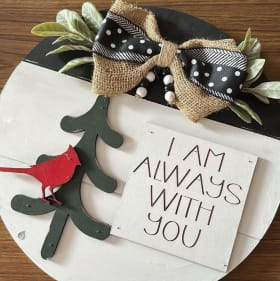 Winter Wooden Sign w/Cardinal by V's Workshop - Value: $20 item