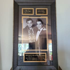 Johnny Cash & Elvis Presley Signed Picture item