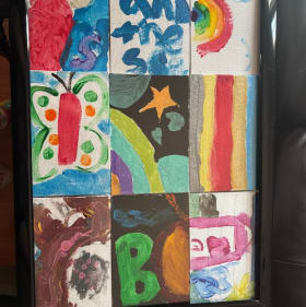 Kindergarten art canvas item