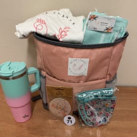 Lot 71 - Beach Trip Gift Basket: cooler, shirt, tumblr, towl item