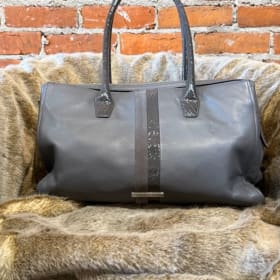 Cole Haan Large Gray Leather Hobo – Chic, Functional item