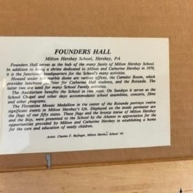 Founders Hall Framed Pencil Sketch 106/500 item