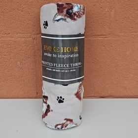 Evoke Home printed fleece throw blanket cat item