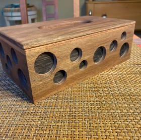 Handcrafted Walnut Box with Black Oak Inlay item