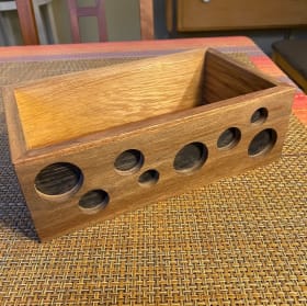 Handcrafted Walnut Box with Black Oak Inlay item