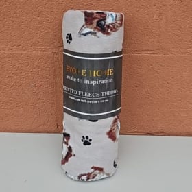 Evoke Home printed fleece throw blanket cat item