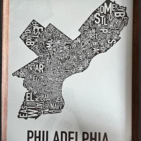 Philadelphia Neighborhoods Typography Map - Professionally F item