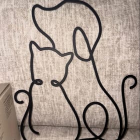 Bnesi Concise Linear Metal Cat & Dog Wall Art item