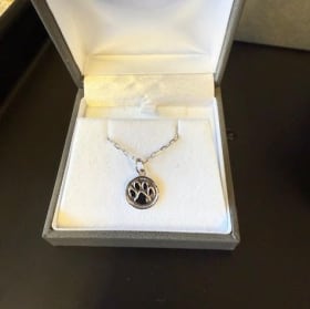 Sterling Sliver Paw Print Pendant Necklace & Gift Certificat item