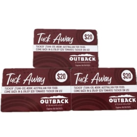 $60 Gift certificate to Outback Steakhouse item