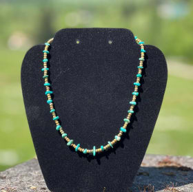 Turquoise and Faceted Jasper Necklace item