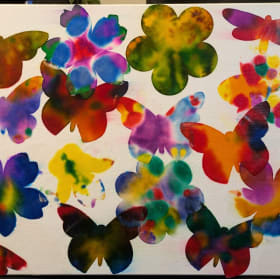 Spring Flowers on Canvas (set of 2)--Mrs King, 1st Grade item