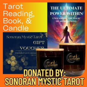 Sonoran Mystic Tarot Reading, Autographed Book, and Candle item