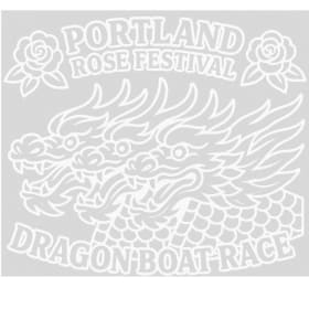 2.5" white outline logo sticker, transparent background item