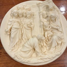 Nativity - Alabaster Hand Carved Italian Plate item