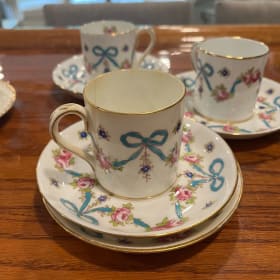 Vintage Crown Staffordshire Demitasse Cup and Saucer Sets item