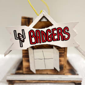 #12 Wisconsin Badgers Wooden Birdhouse item