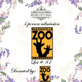 Lot 87 - 4 person admission to Nashville Zoo item