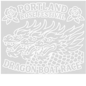 4" white outline logo sticker, transparent background item