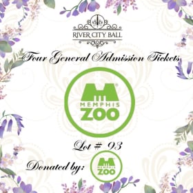 Lot 93 - Four General Admission Tickets to Memphis Zoo item