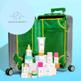 3) Drunk Elephant Travel Suitcase and Products item