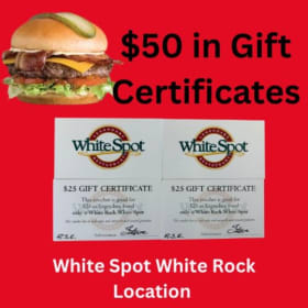 White Spot Gift Certificates 2 of 2 (Value $50) item