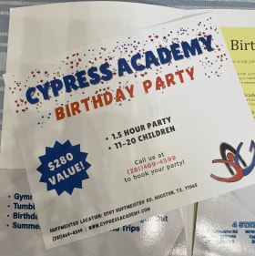 Cypress Academy of Gymnastics Birthday Party item