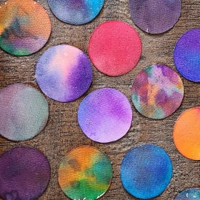 Mrs. Sanchez's Class Watercolor Dot Serving Tray item