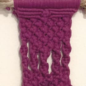 Purple Up-cycled Macrame Wall Hanging item