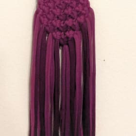 Purple Up-cycled Macrame Wall Hanging item