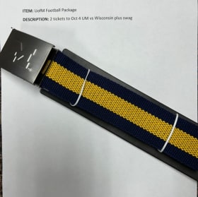 36. Go Blue! U-M Football Fan Package – Value $500 item