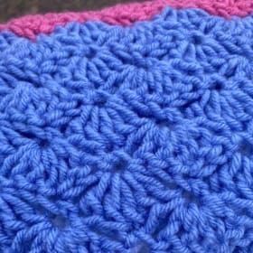 Pink/White/Purple Homemade Crochet Afghan item