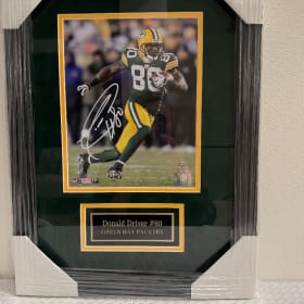 #44 Authentic Donald Driver Autographed Framed 8x10 Portrait item