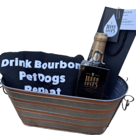 Cheers & Cheers to Dogs – Bourbon & Tee Gift Set item