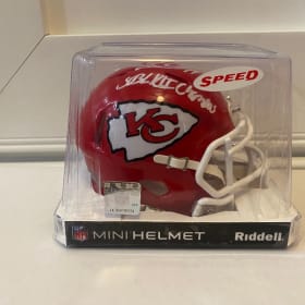 Leo Chenal signed mini helmet item