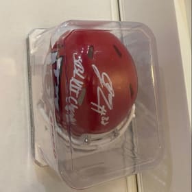 Leo Chenal signed mini helmet item