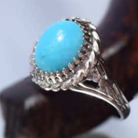 112 White Gold Turquoise Ring item