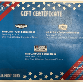 Lot 112 - 2 Tickets to 3 Separate Nascar Events item