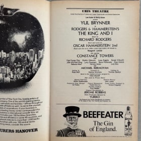 Playbill: Yul Brynner in "The King and I", 1977 item