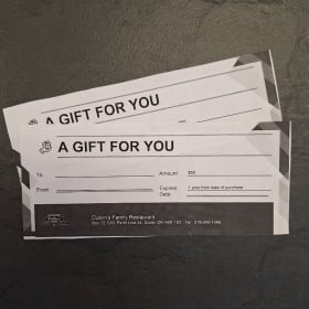 HH26 - Welcome Tin Sign & Gift Certificates item